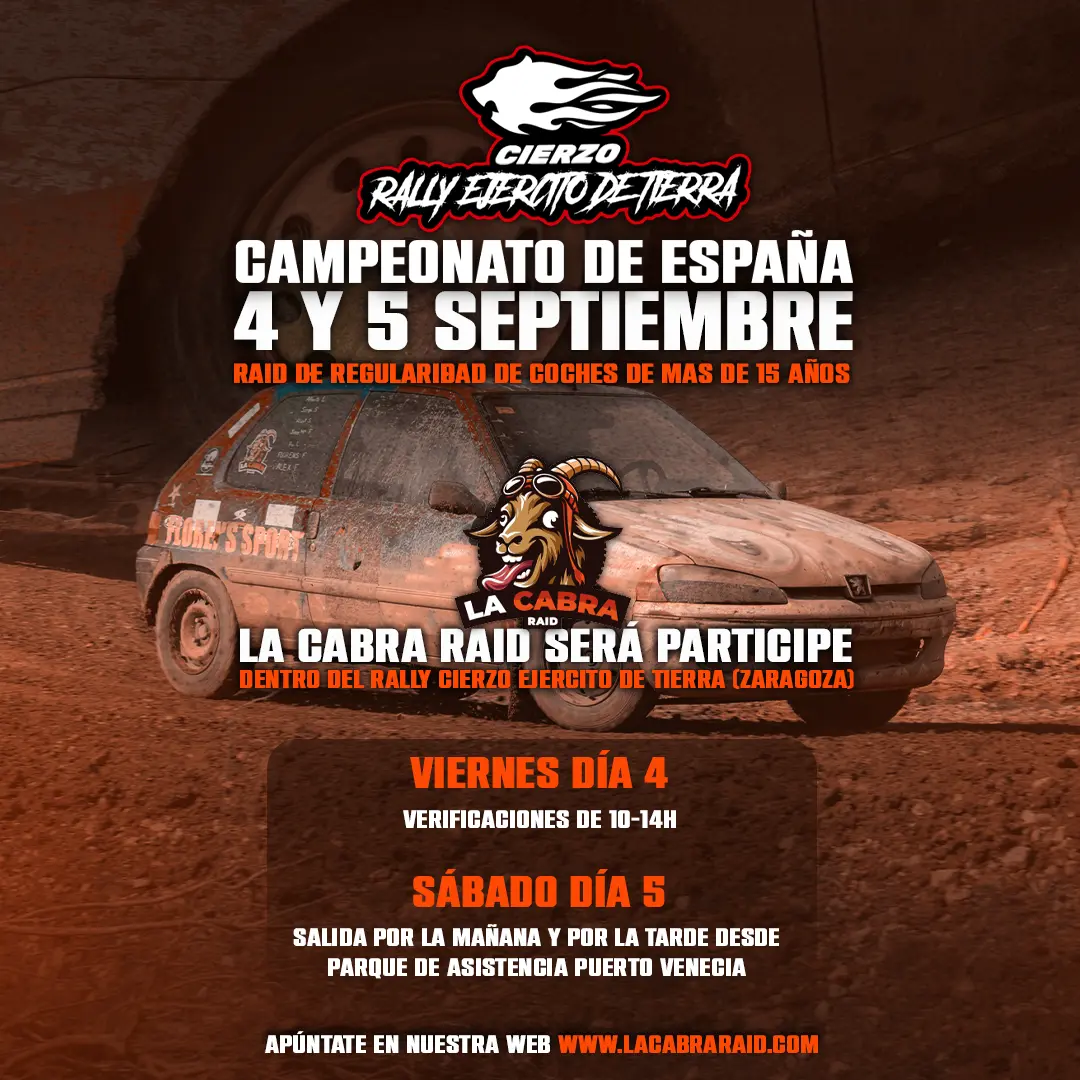 Campeonato de España – Rally Cierzo Ejército de Tierra, 4 y 5 de Septiembre, Zaragoza